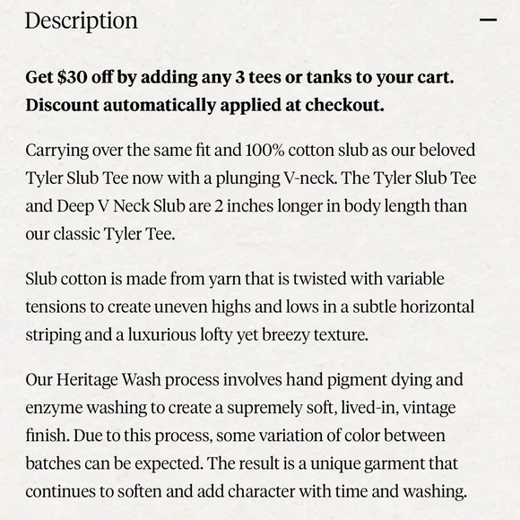 Great Condition! Rowan V Neck Tshirt Tyler Deep V Large - Picture 8 of 8